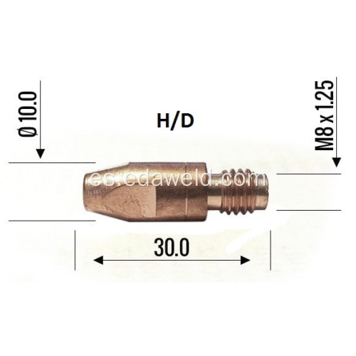 SOLDADURA MIG BINZEL 140.0316 PUNTA DE CONTACTO 1.0mm